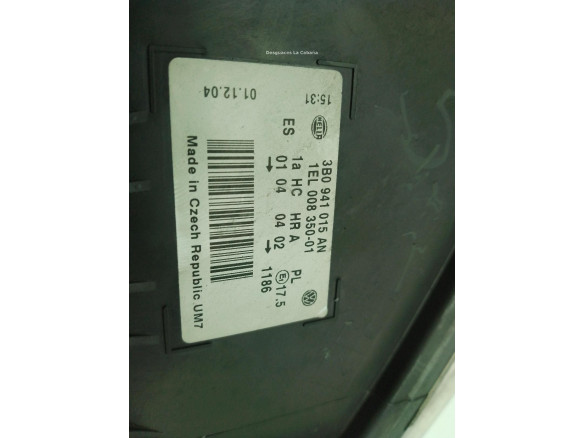 3B0941015AN , 3B0941015AN FARO IZQUIERDO VW PASSAT (3B3)|Desguaces La Cabaña
