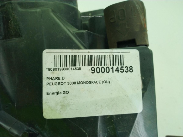6206N9, 900014538 FARO DERECHO PEUGEOT 5008|Desguaces La Cabaña