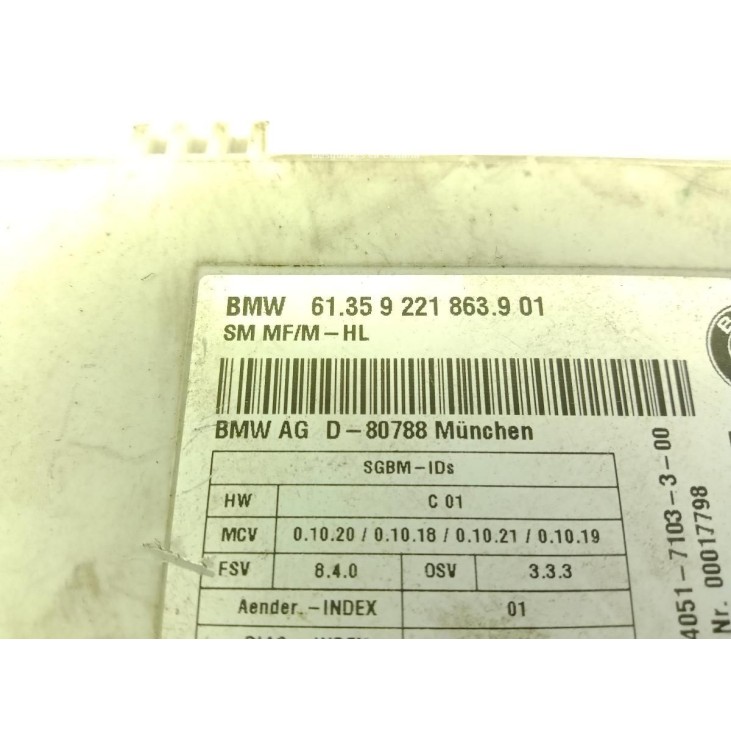 61359221863901 MODULO ELECTRONICO 1 BMW X5 (E70) |Desguaces La Cabaña