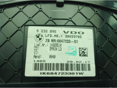 62105A03A09, 684723301 CUADRO INSTRUMENTOS BMW 4 Gran Coupe (F36)|Desguaces La Cabaña