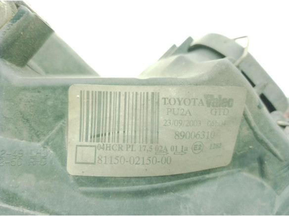 8117002150, 811500215000 FARO IZQUIERDO TOYOTA COROLLA (_E12_)|Desguaces La Cabaña