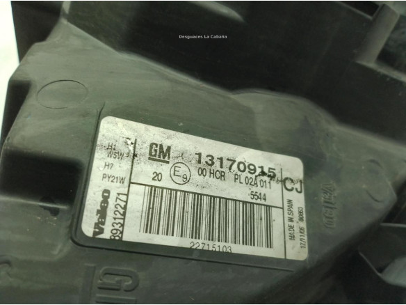 13170915 FARO IZQUIERDO OPEL VECTRA C (Z02)|Desguaces La Cabaña