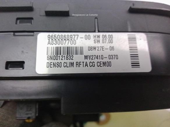 9650868977, MANDO CLIMA CITROEN C4 Picasso I Limusina (UD_)|Desguaces La Cabaña