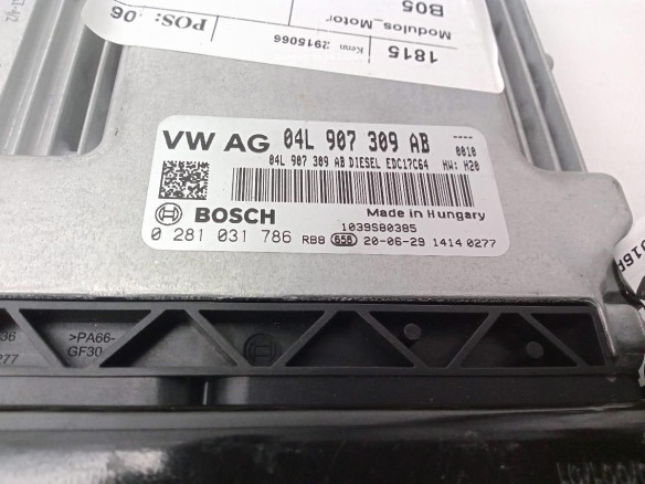 04L907309AB CENTRALITA MOTOR SEAT ALHAMBRA (710, 711)|Desguaces La Cabaña