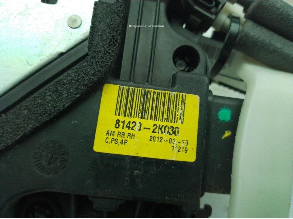814202K040 CERRADURA PUERTA LAT TRA DER KIA SOUL (AM)|Desguaces La Cabaña