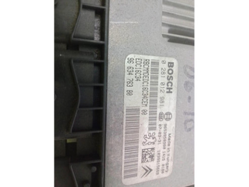 0281012981,9663476380, CENTRALITA MOTOR PEUGEOT SinValor|Desguaces La Cabaña