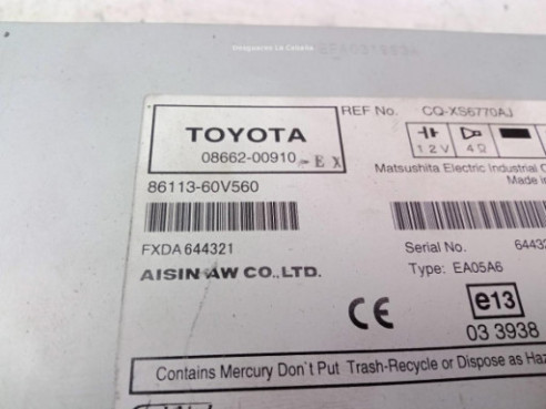 8611360V560 NAVEGADOR TOYOTA AVENSIS (_T25_)|Desguaces La Cabaña