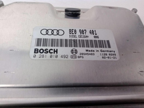 0281010492,8E0907401, CENTRALITA MOTOR AUDI A4 (8E2, B6)|Desguaces La Cabaña
