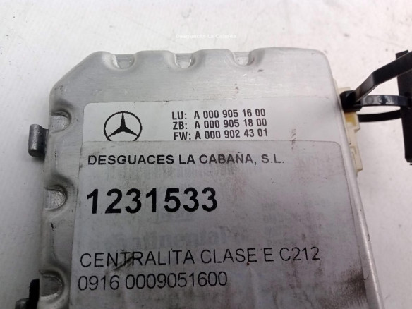 A0009051600 CENTRALITA MOTOR MERCEDES BENZ CLASE E (W212)|Desguaces La Cabaña