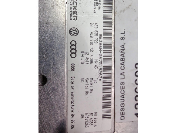 4L0910731A CENTRALITA MOTOR AUDI Q7 (4LB)|Desguaces La Cabaña
