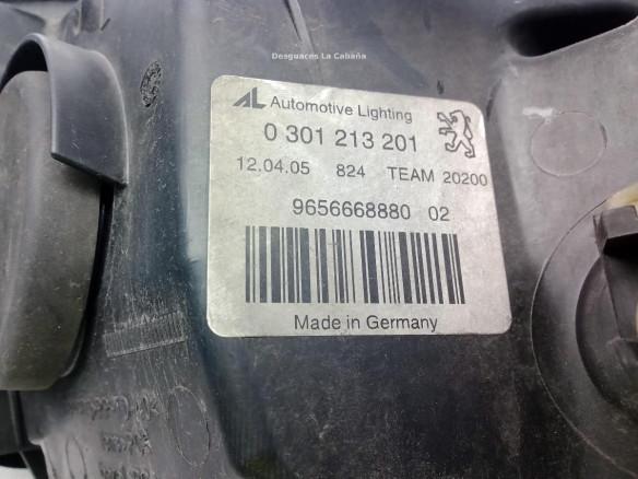 9656668880 FARO IZQUIERDO PEUGEOT 407 (6D_)|Desguaces La Cabaña