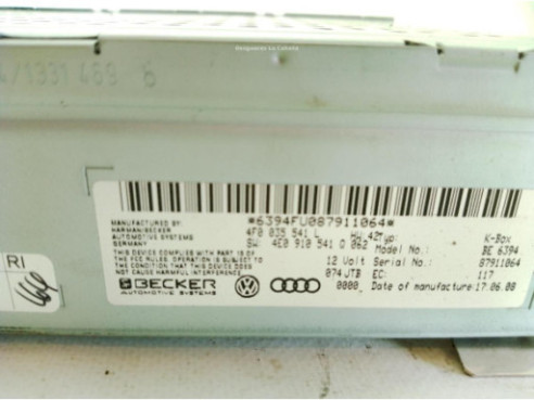 4F0935541L MODULO ELECTRONICO AUDI A4 (8K2, B8)|Desguaces La Cabaña