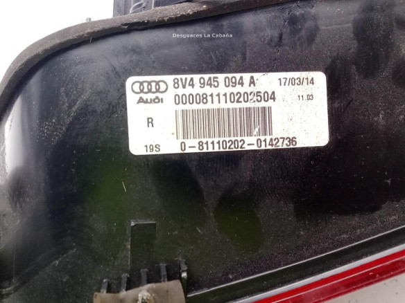 8V4945094A PILOTO TRA DER INT AUDI A3 Sportback (8VA, 8VF)|Desguaces La Cabaña