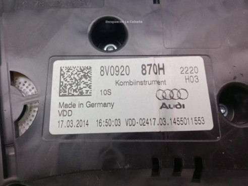 8V0920870B CUADRO INSTRUMENTOS AUDI A3 Sportback (8VA, 8VF)|Desguaces La Cabaña