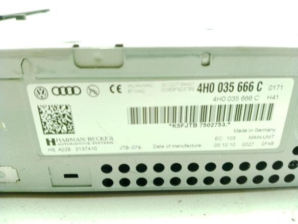 4H0035666C MODULO RADIO AUDI A8 (4H2, 4H8, 4HC, 4HL)|Desguaces La Cabaña