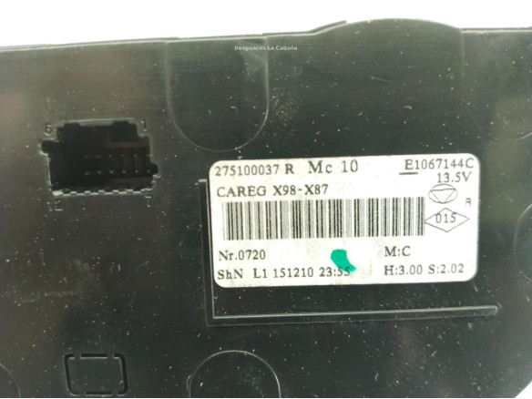 275100037R MANDO CLIMA RENAULT CAPTUR (J5_, H5_)|Desguaces La Cabaña