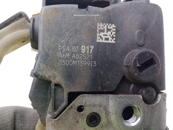 9819263180 CERRADURA PUERTA LAT DEL DER PEUGEOT 508|Desguaces La Cabaña