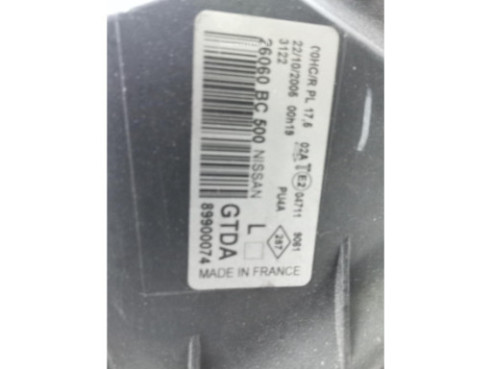 26060BC500 FARO IZQUIERDO NISSAN MICRA III (K12)|Desguaces La Cabaña