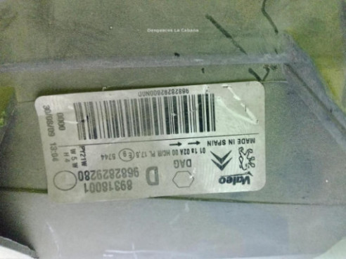 9682829280 FARO DERECHO PEUGEOT PARTNER Furgón|Desguaces La Cabaña