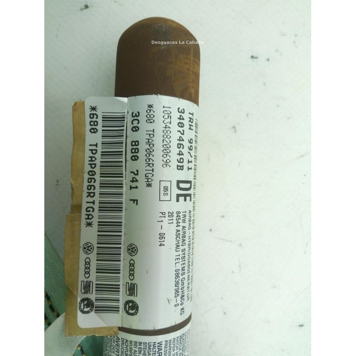 3C0880741F AIRBAG CORTINA IZQ VW PASSAT (362) |Desguaces La Cabaña