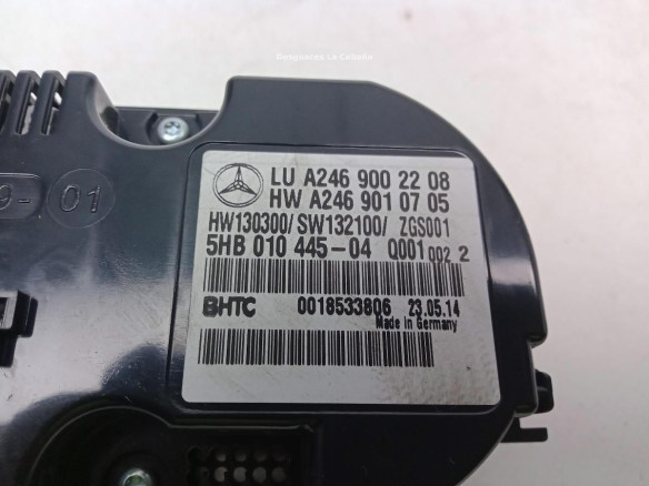 A2469002208 MANDO CLIMA MERCEDES BENZ CLASE A (W176)|Desguaces La Cabaña