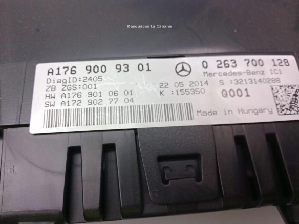 A1769007901 CUADRO INSTRUMENTOS MERCEDES BENZ CLASE A (W176)|Desguaces La Cabaña