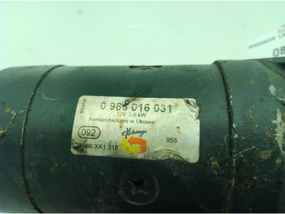 0986016031 ARRANQUE NISSAN PICK UP (D22)|Desguaces La Cabaña