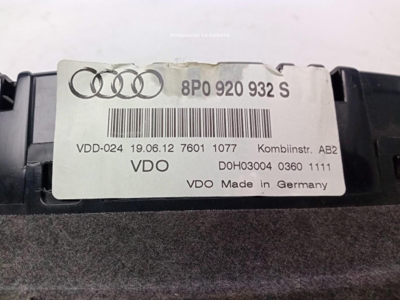 CUADRO INSTRUMENTOS AUDI A3 Sportback (8VA, 8VF)|Desguaces La Cabaña