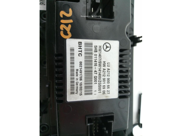 A2129006627 MANDO CLIMA MERCEDES BENZ CLASE E (W212) |Desguaces La Cabaña