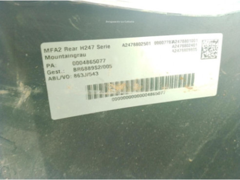 PARAGOLPES TRA MERCEDES BENZ GLA (H247)|Desguaces La Cabaña