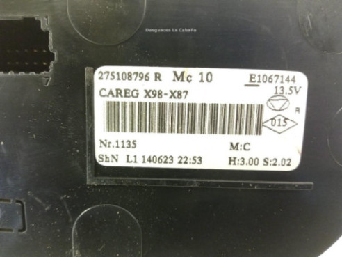 275108796R MANDO CLIMA RENAULT CAPTUR (J5_, H5_) |Desguaces La Cabaña