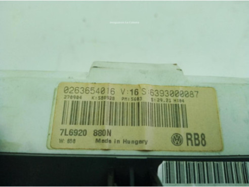 7L6920880N CUADRO INSTRUMENTOS VW TOUAREG (7LA, 7L6, 7L7)|Desguaces La Cabaña