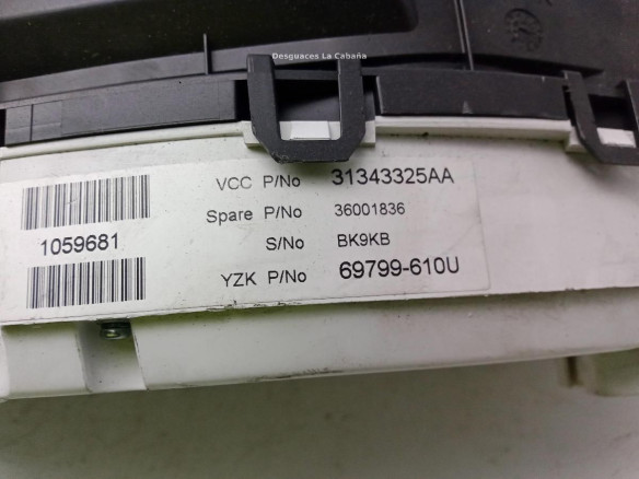 31343325AA CUADRO INSTRUMENTOS VOLVO S60 II (134)|Desguaces La Cabaña