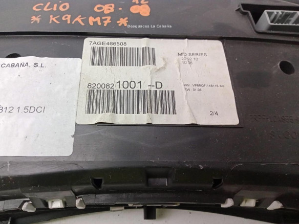 8200821001D, CUADRO INSTRUMENTOS RENAULT CLIO III (BR0/1, CR0/1)|Desguaces La Cabaña