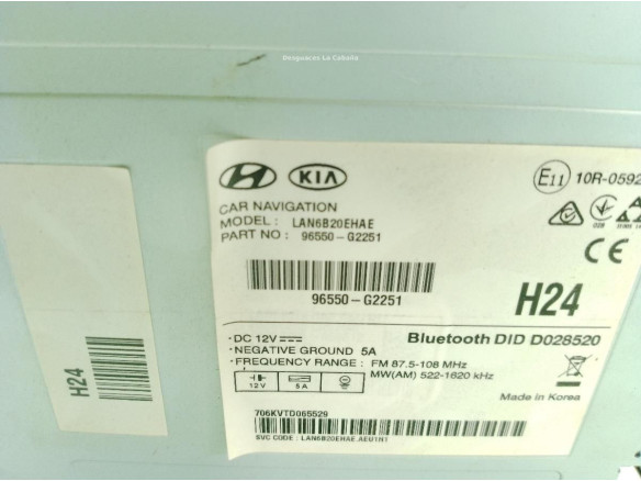 96550G2251 PANTALLA MULTIMEDIA HYUNDAI IONIQ (AE)|Desguaces La Cabaña