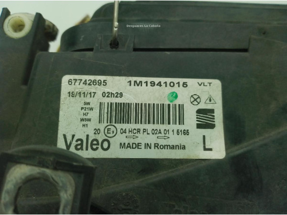 1M1941015,  FARO IZQUIERDO SEAT TOLEDO II (1M2)|Desguaces La Cabaña