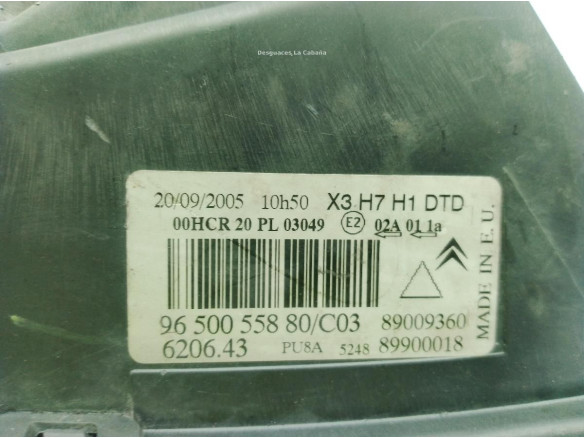 620643, 9650055880 FARO DERECHO CITROEN C5 II (RC_)|Desguaces La Cabaña