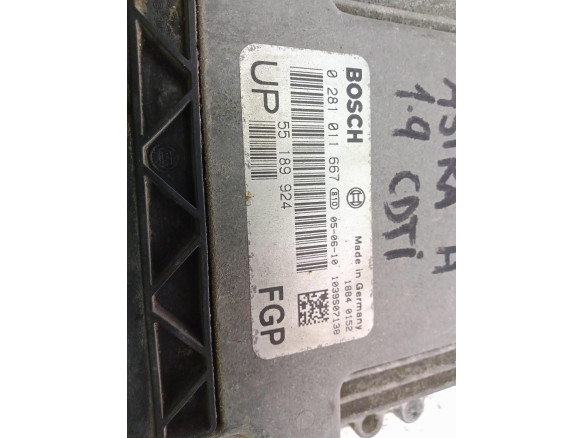 0281011667,55189924, CENTRALITA MOTOR OPEL ASTRA H (A04)|Desguaces La Cabaña