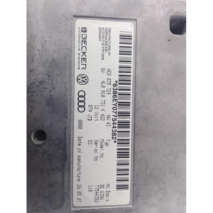 4E0035729 MODULO ELECTRONICO 6 AUDI Q7 (4LB) |Desguaces La Cabaña