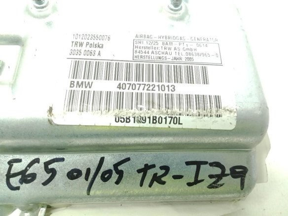 AIRBAG PUERTA LAT TRA IZQ BMW 7 (E65, E66, E67)|Desguaces La Cabaña