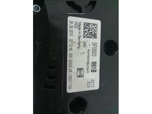 5F0920861B CUADRO INSTRUMENTOS SEAT LEON (5F1) |Desguaces La Cabaña