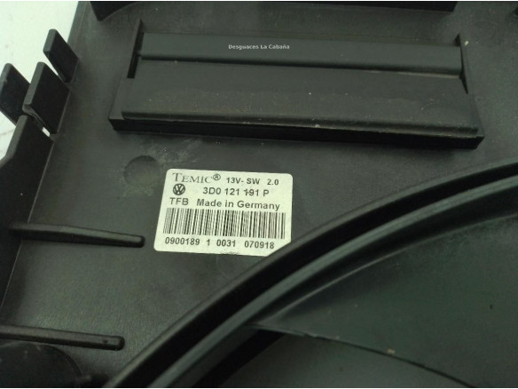 3D0121191P ELECTROVENTILADOR VW PHAETON (3D1, 3D2, 3D3, 3D4, 3D6, 3D7, 3D8, 3D9)|Desguaces La Cabaña