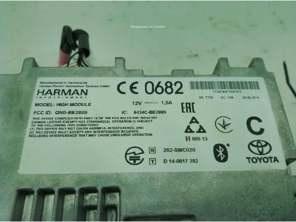 6434CBE2809 MODULO ELECTRONICO TOYOTA C-HR (_X1_)|Desguaces La Cabaña