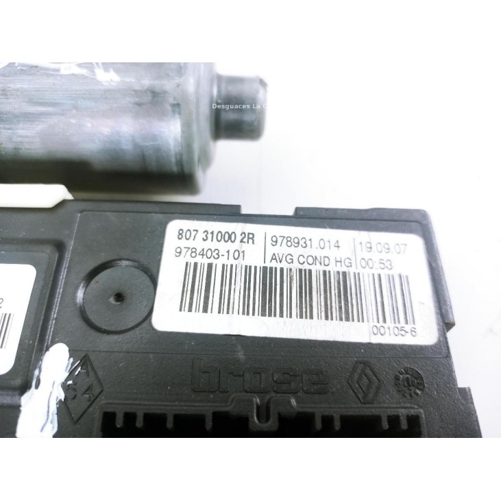 807310002R ELEVALUNAS PUERTA LAT DEL IZQ RENAULT LAGUNA III (BT0/1) |Desguaces La Cabaña