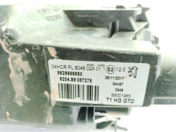 9628666880 FARO IZQUIERDO PEUGEOT 206 Fastback (2A/C)|Desguaces La Cabaña