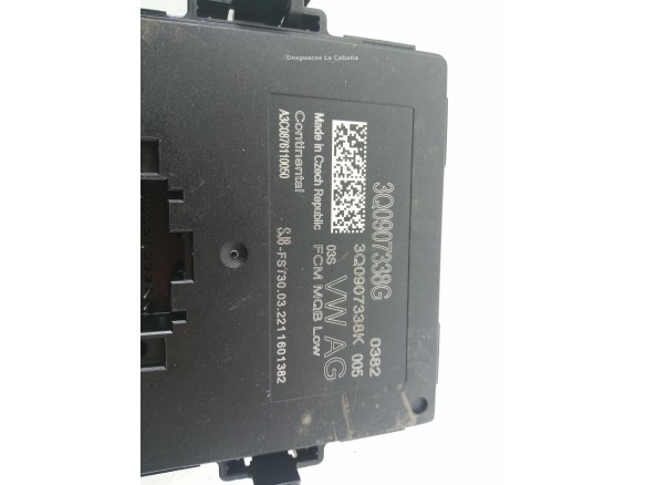 3Q0907338G MODULO ELECTRONICO 12 SKODA SUPERB III Ranchera familiar (3V5) |Desguaces La Cabaña