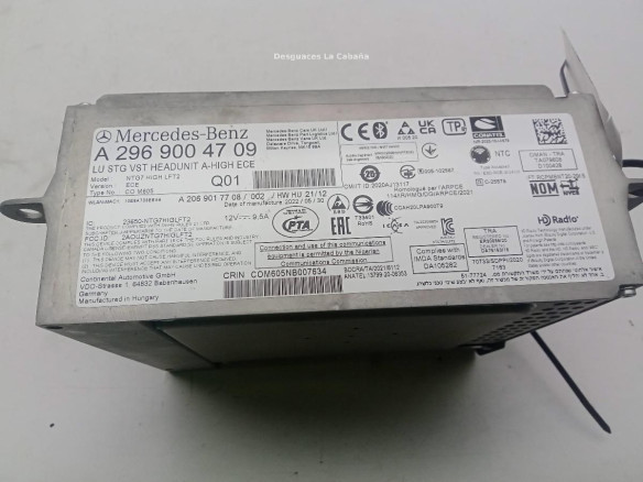  A2969004709 MODULO RADIO MERCEDES BENZ CLASE C T-MODEL (S206)|Desguaces La Cabaña