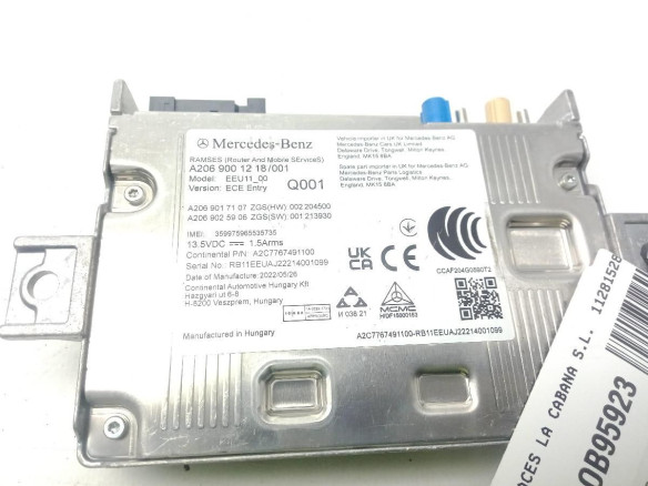  A2069001218 MODULO ELECTRONICO MERCEDES BENZ CLASE C T-MODEL (S206)|Desguaces La Cabaña