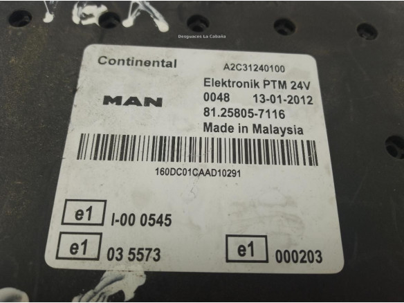 81258057116 MODULO ELECTRONICO MAN TGX|Desguaces La Cabaña