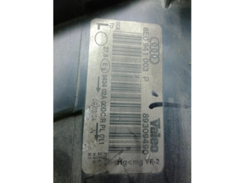 8E0941003P FARO IZQUIERDO AUDI A4 Avant (8E5, B6)|Desguaces La Cabaña